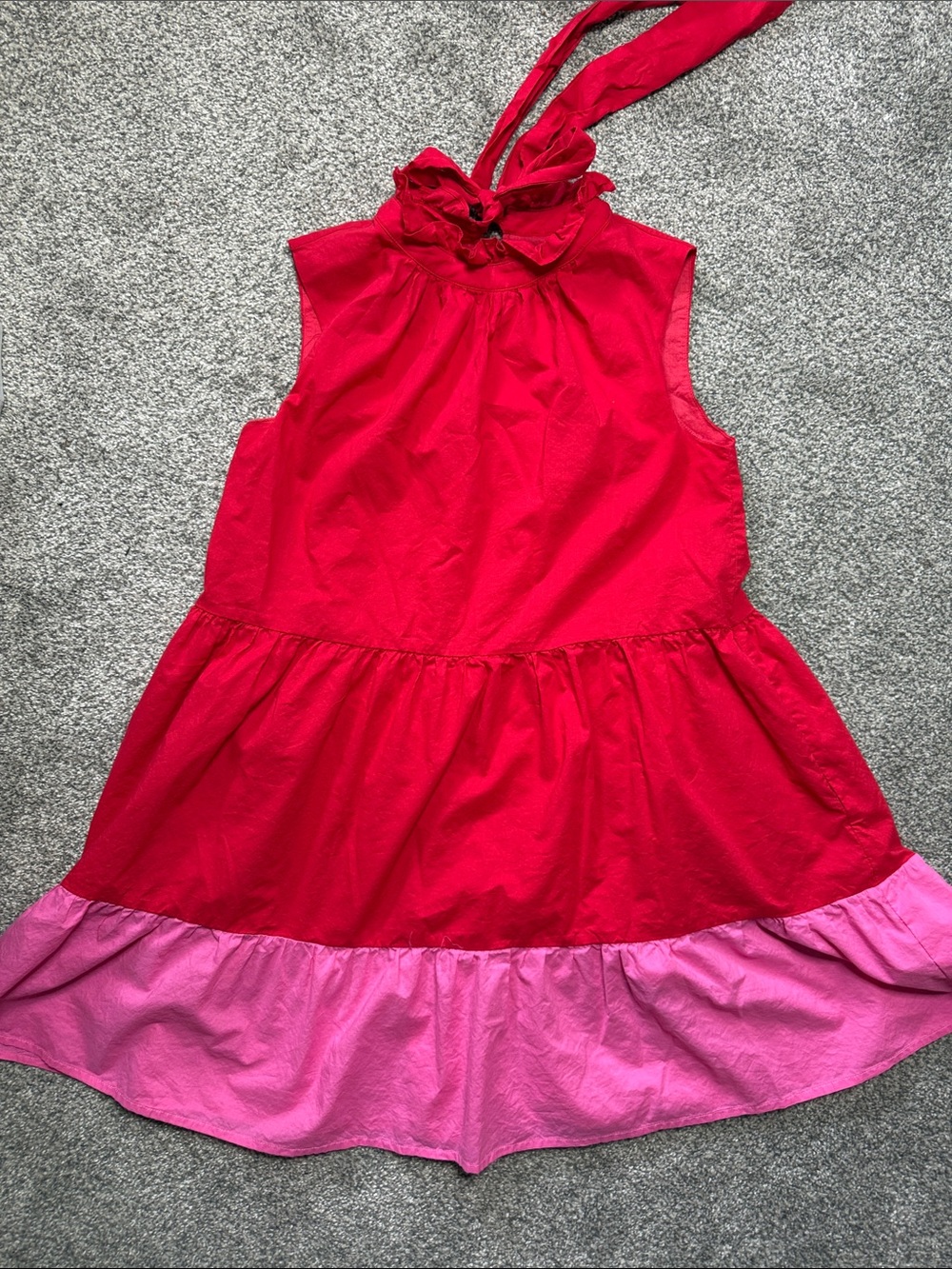 Petal & Pup Red & Pink Halter Midi Dress